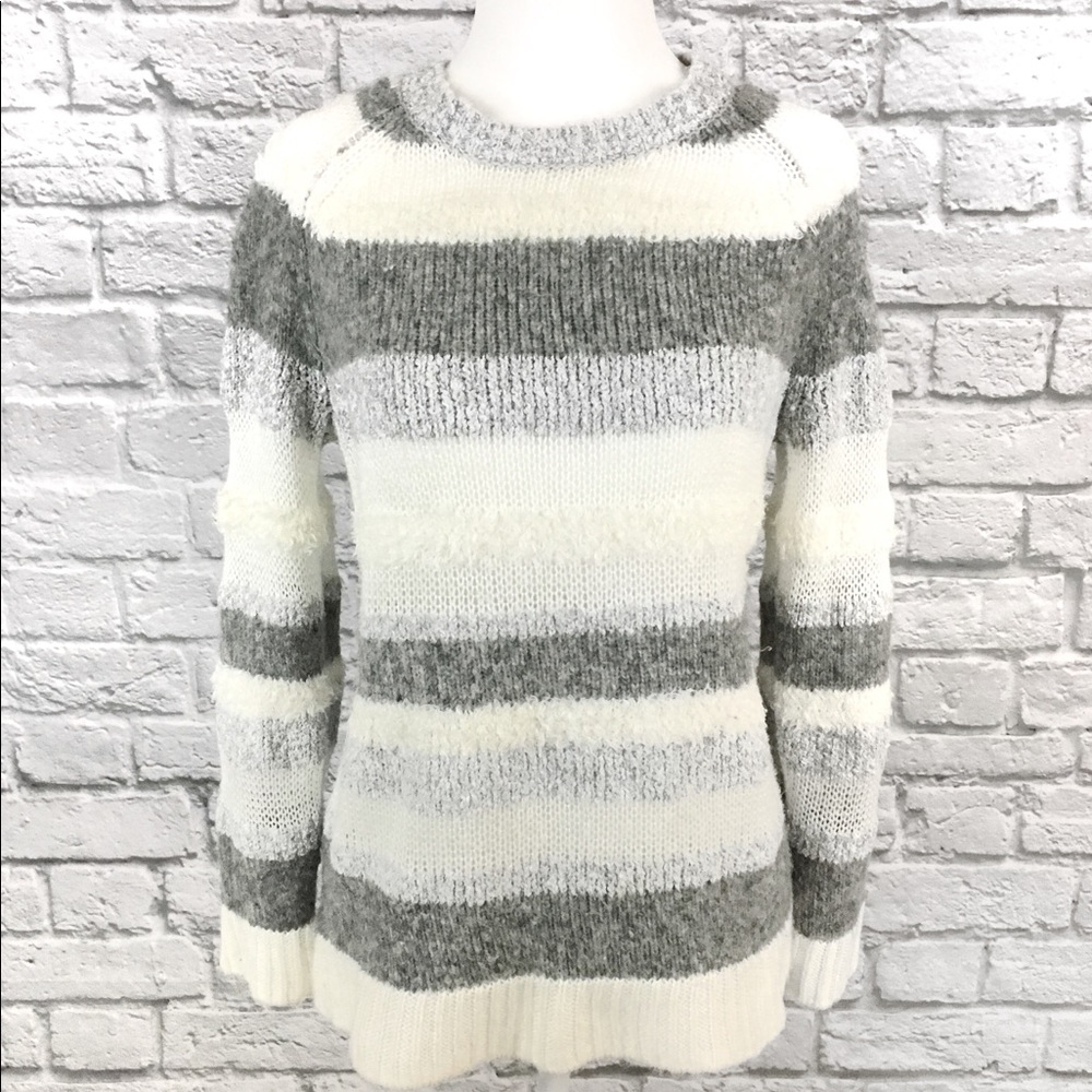 Lou & Grey Alpaca & Wool Blend Striped Sweater XS